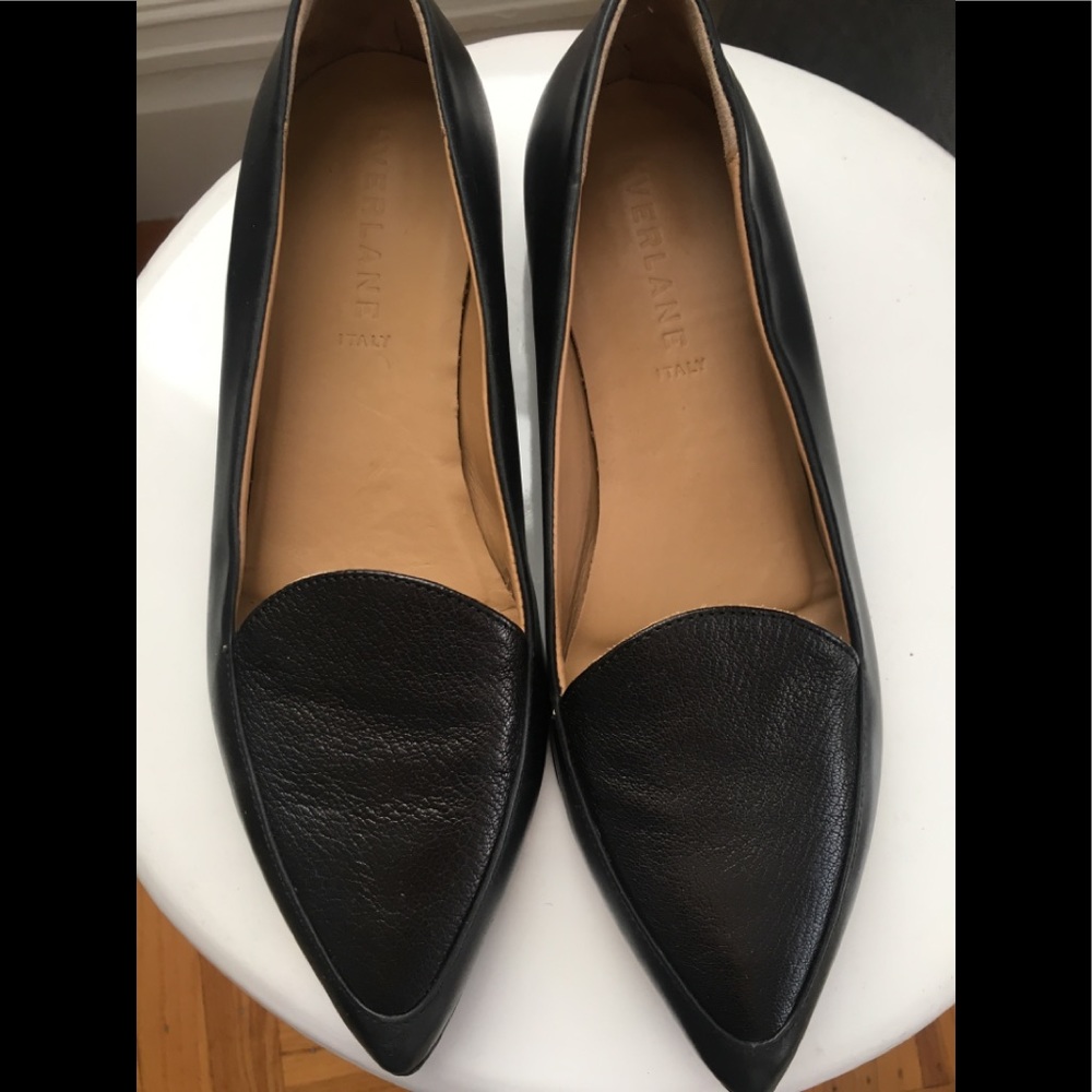 Everlane Modern Point Loafers - Black- Like New